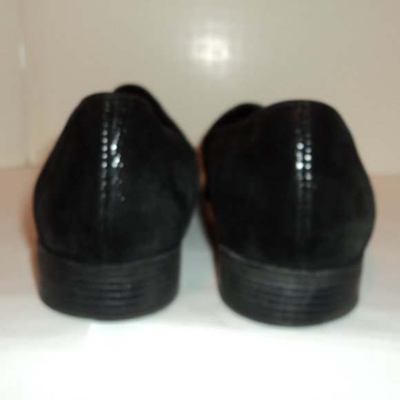 Munro American Women's Size 11 Shoes Loafers Flats Shiny Black Slip On - Picture 8 of 11